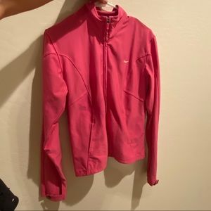 Pink Nike Drifit full zip jacket